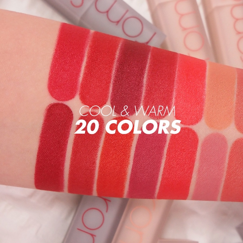 Bảng màu son thỏi Romand New Zero Matte Lipstick 1