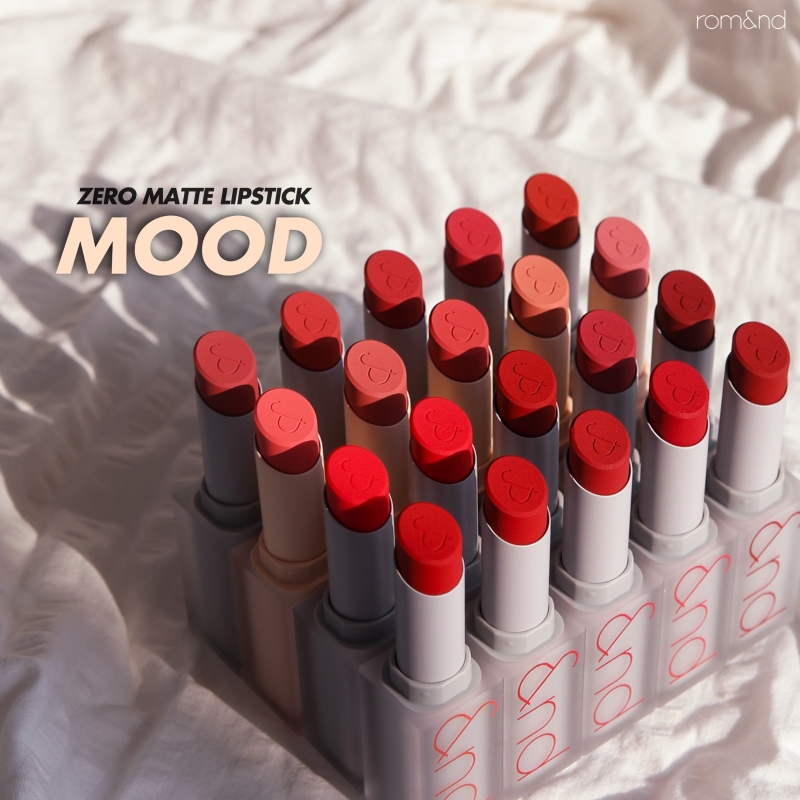 Tổng hợp màu son thỏi Romand New Zero Matte Lipstick